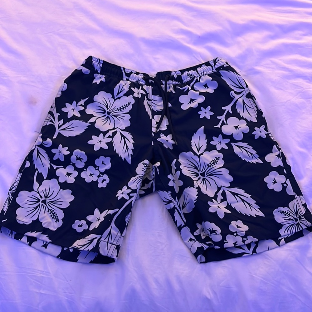 GAP |  Mens Size S | Blue and White Swim trunks | New Without Tags